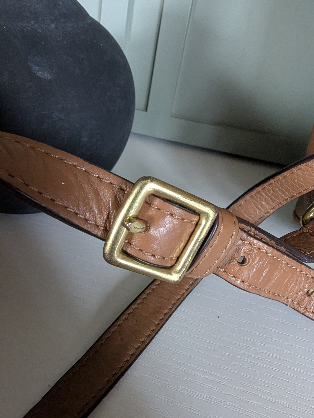 Coach Pebbled Leather Drawstring Backpack in Tan - Picture 5 of 12